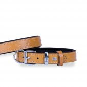 Doggie Deri Kemik Desenli Boyun Tasması M 3x42-50cm Camel - 1
