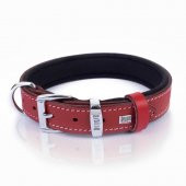 Doggie Deri Pati Desenli Boyun Tasması M 2.5x37-45cm Kırmızı - 3