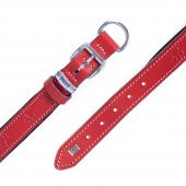 Doggie Deri Pati Desenli Boyun Tasması M 2.5x37-45cm Kırmızı - 4