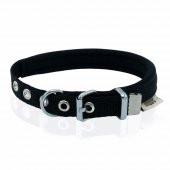 Doggie Comfort Yumuşak Dokuma Köpek Boyun Tasması S 1.5x20-25cm Siyah - 1