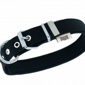 Doggie Comfort Yumuşak Dokuma Köpek Boyun Tasması M 2.5x37-45cm Siyah - 2