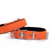 Doggie Comfort Yumuşak Dokuma Köpek Boyun Tasması M 3x42-50cm Turuncu thumbnail 1