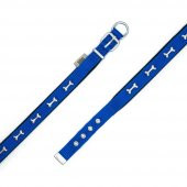 Doggie Comfort Metal Kemik İşlemeli Köpek Boyun Tasması M 2x35-40cm Royal Mavi - 4
