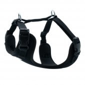 Doggie Havalı Dokuma Köpek Göğüs Tasması S 1.5x40-50cm Siyah thumbnail 1