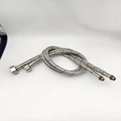 Flex Hortum 3/8" Erkek 1/2" Dişi 60cm 3/8-1/2 M/F Paslanmaz Çelik Örgülü 2 Adet Sıcak Soğuk Renkli - 3