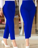 Kadın çima Detay Ithal Krep Pantolon thumbnail 2