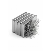 Neodyum Magnet Güçlü 40x20x5mm N35 Mıknatıs Köşeli, Nikel Kaplamalı, Dayanıklı - 3