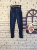 Yüksek Bel Likralı Jean Pantolon 90 Cm - 3