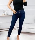 Yüksek Bel Likralı Jean Pantolon 90 Cm - 16