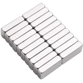 N35 20x10x5 mm Neodyum Magnet Köşeli, Nikel Kaplamalı, Güçlü ve Dayanıklı Neodyum Mıknatıs - 1