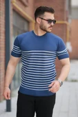 Erkek çizgi Desenli Bisiklet Yaka Kısa Kollu T-sihrt thumbnail 1