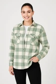 Uzun Kollu Oduncu Gömlek - Su Yeşili - 4