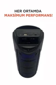 1550 RGB Ledli Taşınabilir Bluetooth Radyolu Hoparlör Parti Speaker - 2
