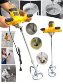 Germany Style 8015 1800 Watt Bakır Sargı Devir Ayarlı Elektrikli Alçı Boya Ve Harç Karıştırıcı Mikser - 1