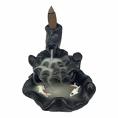 Porselen Geri Akış Tütsü Brülörü +5 Aromatik Tütsü CA3 Siyah thumbnail 5