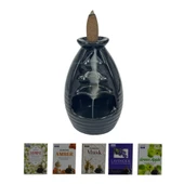 Porselen Geri Akış Tütsü Brülörü +5 Aromatik Tütsü CA4 Siyah thumbnail 1