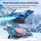 Polham 7 Kademeli Turbo Fanlı RGB Laptop Soğutucu | 2400 RPM Güçlü Soğutma | 14-19.3” Uyumlu Stand thumbnail 2