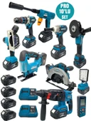 Germany Style DawreekTech 10'lu Şarjlı Pro Set Kırıcı-Taşlama-Matkap-Daire Testere-Yıkama-Dekupaj - 1
