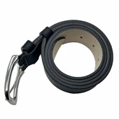 Hakiki Deri Çift Katlı Erkek Kemer Şık ve Dayanıklı Siyah thumbnail 2