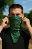 Motorcu MAVİ YEŞİL PİXEL Buff Maske Outdoor Boyunluk Unisex Bandana - 1