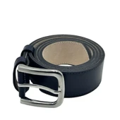 Hakiki Deri Çift Katlı Erkek Kemer Şık ve Dayanıklı Lacivert thumbnail 1