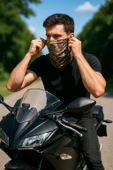 Motorcu KREM YEŞİL PİXEL KAMUFLAJ Buff Maske Outdoor Boyunluk Unisex Bandana - 2