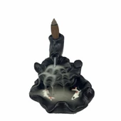 Porselen Geri Akış Tütsü Brülörü +5 Aromatik Tütsü CA3 Siyah thumbnail 1