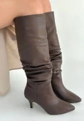 Zelya Kahverengi Cilt Topuklu Çizme thumbnail 3