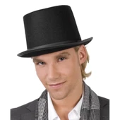 İkinci Kalite Yetişkin Siyah Ringmaster Fötr Şapka 15 cm - 3