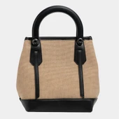 Classy Mini Keten Kadın Çanta Siyah thumbnail 4