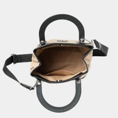 Classy Mini Keten Kadın Çanta Siyah thumbnail 3