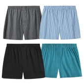 Yohannes Club Boxer POPLİN Erkek, 5'li SEÇENEKLİ KOLEKSİYONLAR, % 100 Pamuklu Poplin Kumaş, Canlı Renkler, 5 Adet thumbnail 4