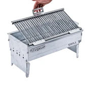 Katlanabilir Ayaklı Portatif Mangal - Paslanmaz - Argeus - Büyük - Taşıma Çantalı - 5