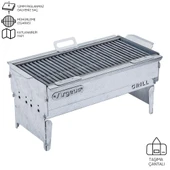 Katlanabilir Ayaklı Portatif Mangal - Paslanmaz - Argeus - Büyük - Taşıma Çantalı - 1