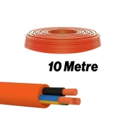(10 Metre) %100 Bakır Çok Telli 3x2.5 mm Elektrik Kablosu Turuncu Elektrikli Araç Şarj Uygun Uyumlu - 6
