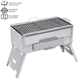 Katlanır Ayaklı Mangal - Argeus - Paslanmaz - Mühürleme Izgaralı - Kül Hazneli - 1