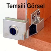 Cam Kapak Menteşesi 1 Takım Dolap Kapak Bağlantı Aparatı Mobilya Menteşe Sistemleri Krom Metal thumbnail 6