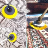 Motorlu Tırpan Matkap Uyumlu Halı Koltuk Yıkama Fırçası Temizleme Başlığı Aparat Silindir Leke Çıkar - 5