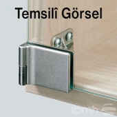 Cam Kapak Menteşesi 1 Takım Dolap Kapak Bağlantı Aparatı Mobilya Menteşe Sistemleri Krom Metal thumbnail 2