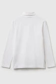 United Colors of Benetton Erkek Çocuk 3DKEC202O-25K Uzun Kol Boğazlı Tshirt Beyaz thumbnail 2