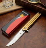 Spyderco B401-3 Rubicorn Gold Otomatik Kamp Çakısı - 1