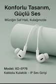 EP76 Silikonlu iPhone Kulaklığı Kablolu, Mikrofonlu, Arama Kontrolü Tak Çalıştır - 4