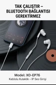 EP76 Silikonlu iPhone Kulaklığı Kablolu, Mikrofonlu, Arama Kontrolü Tak Çalıştır - 3
