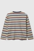 United Colors of Benetton Erkek Çocuk 3FNLC10QB-25K  Uzun Kol Çizgili Tshirt Mix thumbnail 2