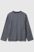 United Colors of Benetton Erkek Çocuk 3FNLC10QB-25K  Uzun Kol Çizgili Tshirt Gri thumbnail 2