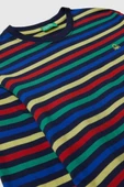 United Colors of Benetton Erkek Çocuk 3FNLC10QB-25K  Uzun Kol Çizgili Tshirt Lacivert thumbnail 3