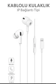EP76 Silikonlu iPhone Kulaklığı Kablolu, Mikrofonlu, Arama Kontrolü Tak Çalıştır - 1