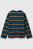United Colors of Benetton Erkek Çocuk 3FNLC10QB-25K  Uzun Kol Çizgili Tshirt Lacivert thumbnail 2