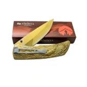 Sibirya Geyikli  Çakı Gold S-2068A 21 CM thumbnail 2