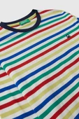 United Colors of Benetton Erkek Çocuk 3FNLC10QB-25K  Uzun Kol Çizgili Tshirt Beyaz - 3